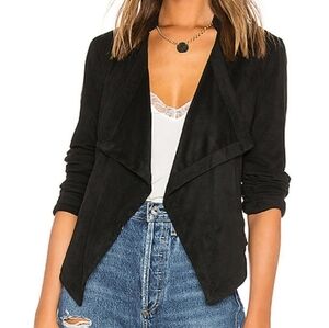 Jack by BB Dakota Faux Leather Suede like bias cut blazer jacket